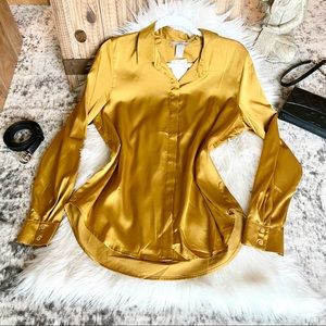 Gold Silky Blouse from Zara. Never worn!